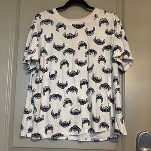 Disney White and Black Stitch T-Shirt
